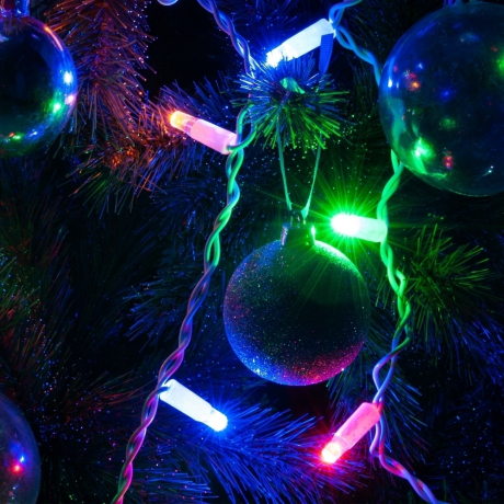 3*0.6м. Уличная гирлянда бахрома RGB Eurosvet 230V 100-101 (a060409)