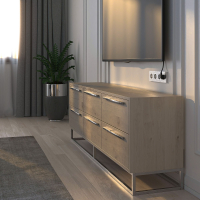 Рамка на 4 поста Werkel Hammer серебряный W0042406