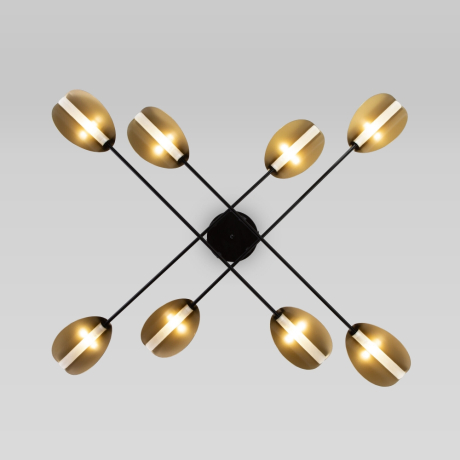 Потолочная люстра Eurosvet Grazia 70148/8 черный/золото 