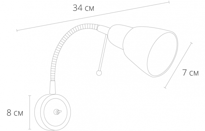 Бра Arte Lamp Lettura A7009AP-1AB 