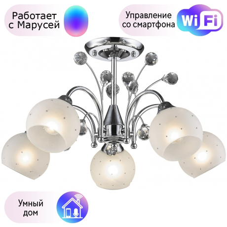 Потолочная люстра Velante с поддержкой Маруся 707-107-05-М 