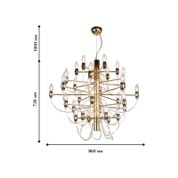 Большая люстра со светодиодными лампочками, комплект от Lustrof. №65478-616779