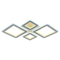 Светодиодная диммируемая люстра с ПДУ Profit Light 8882/2+2 WHT 104W+8W RGB