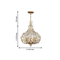 Подвесная люстра с лампочками Favourite Batun 2020-5P+Lamps E14 Свеча