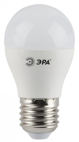 Лампа светодиодная ЭРА E27 7W 4000K матовая LED P45-7W-840-E27 Б0020554 
