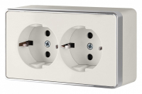 Розетка двойная с заземлением Werkel Gallant (слоновая кость) W5072103