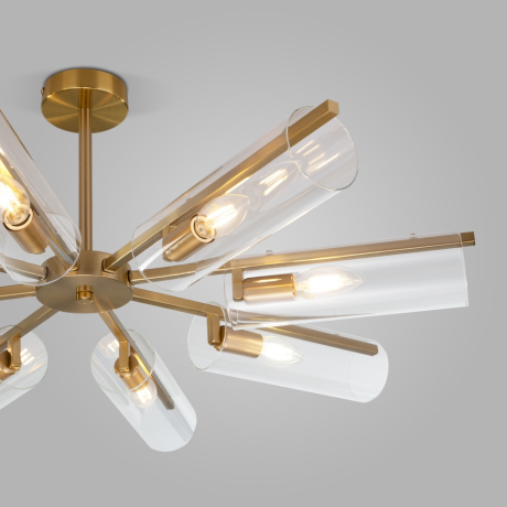 Люстра на штанге Eurosvet Trompeta 70144/8 латунь 