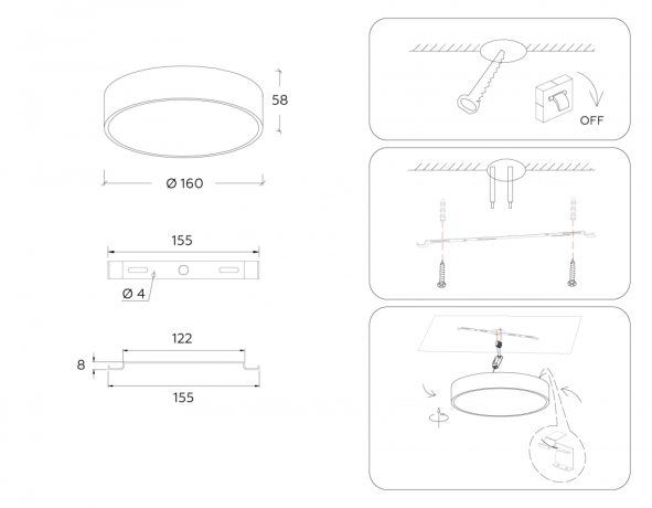 Накладной светильник Ambrella Light FV FV5517