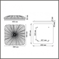 Накладной светильник Sonex Fortuna 7730/72L