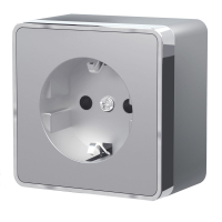 Розетка с заземлением Werkel Gallant (серебряный) W5071006