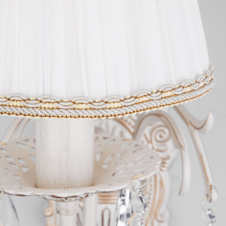 Бра Eurosvet Amelia 3637/1 белый с золотом/прозрачный хрусталь Strotskis 