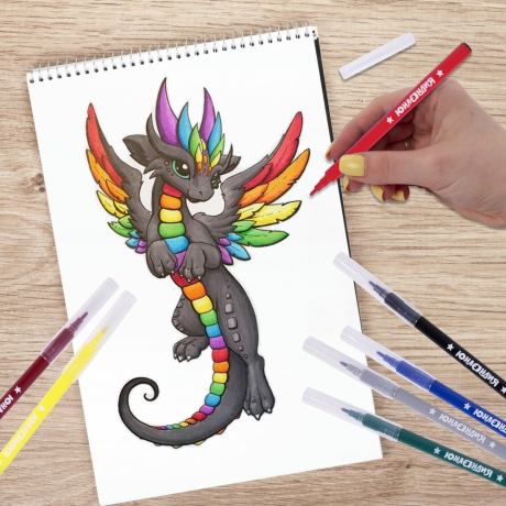 Нарушена упаковка!  <620634> Фломастеры ЮНЛАНДИЯ 18 цветов "КЛАССНЫЕ!", вентилируемый колпачок, ПВХ, 152479 (152479)